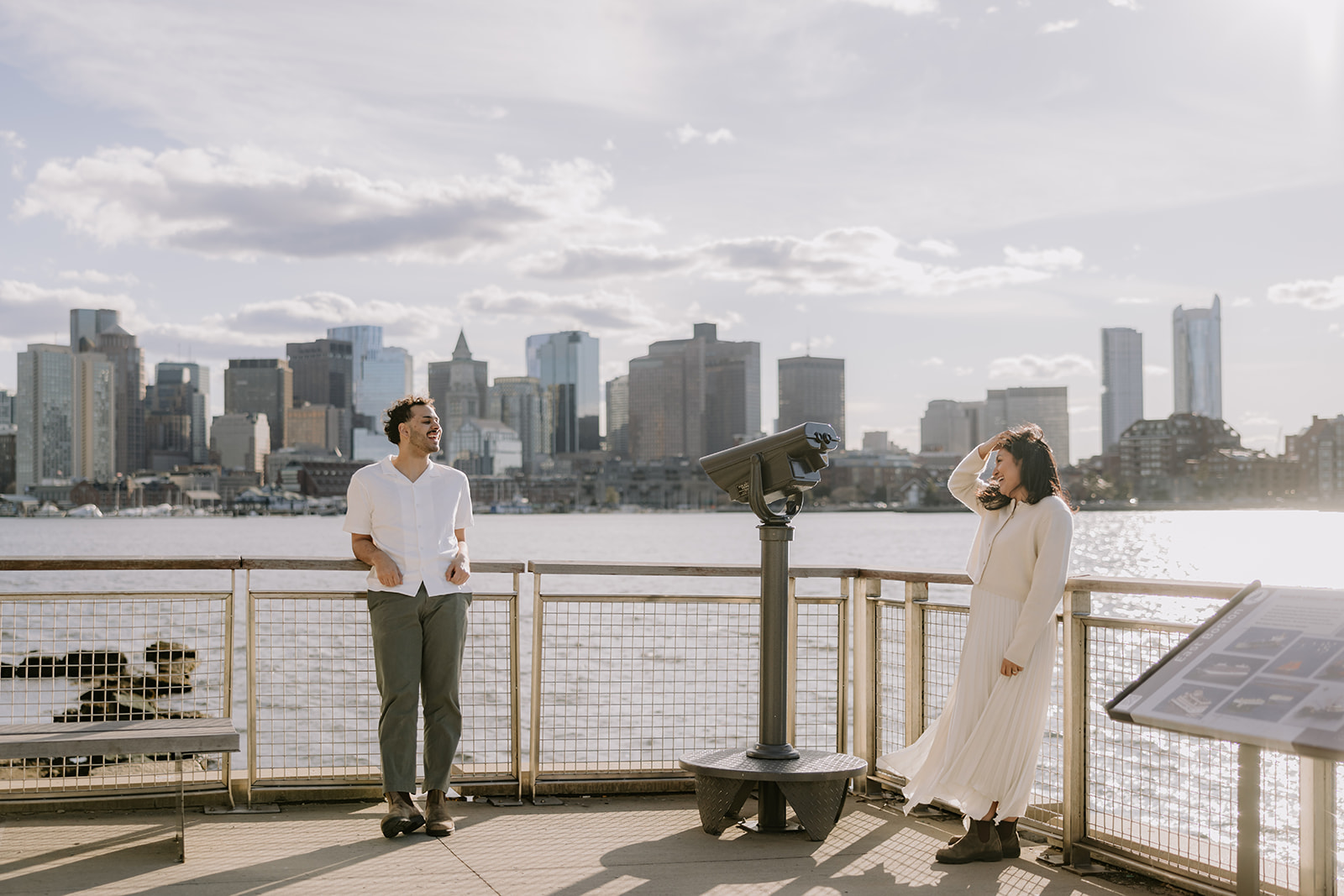 East Boston Skyline Engagement