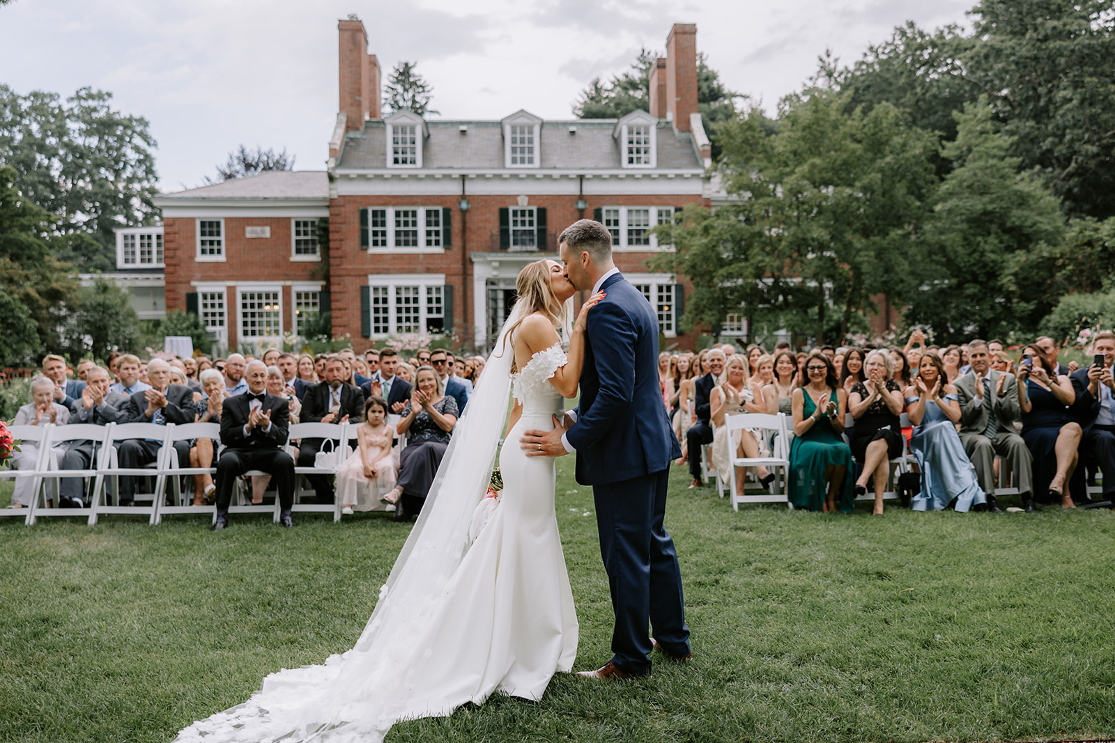 Bradley Estate Wedding First Kiss